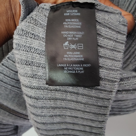 Aether Men's Full Zip Wool Sweater - Picture 3 of 8